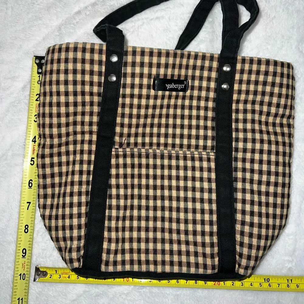 Longaberger plaid small tote bag - Picture 7 of 8